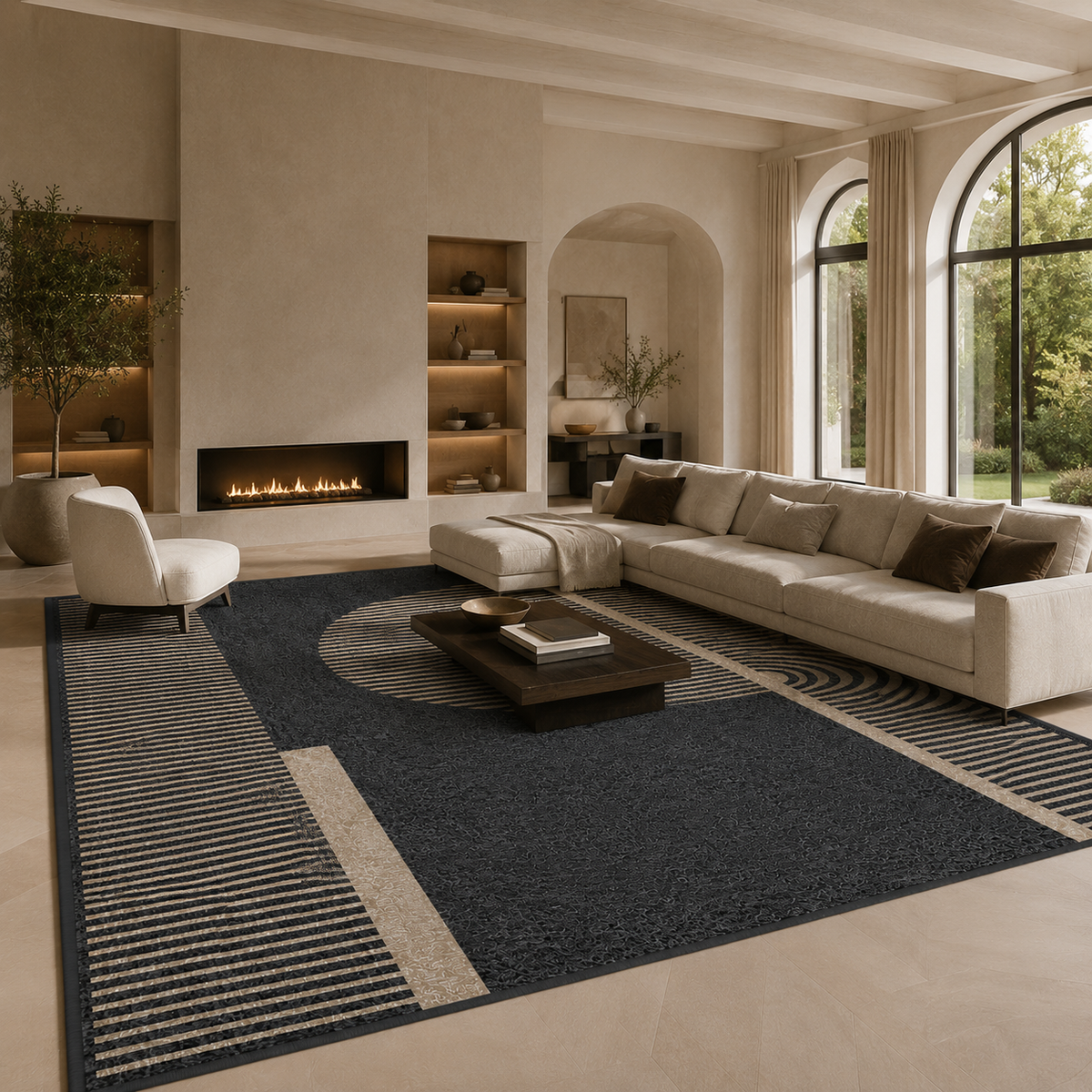 Tapis design gris