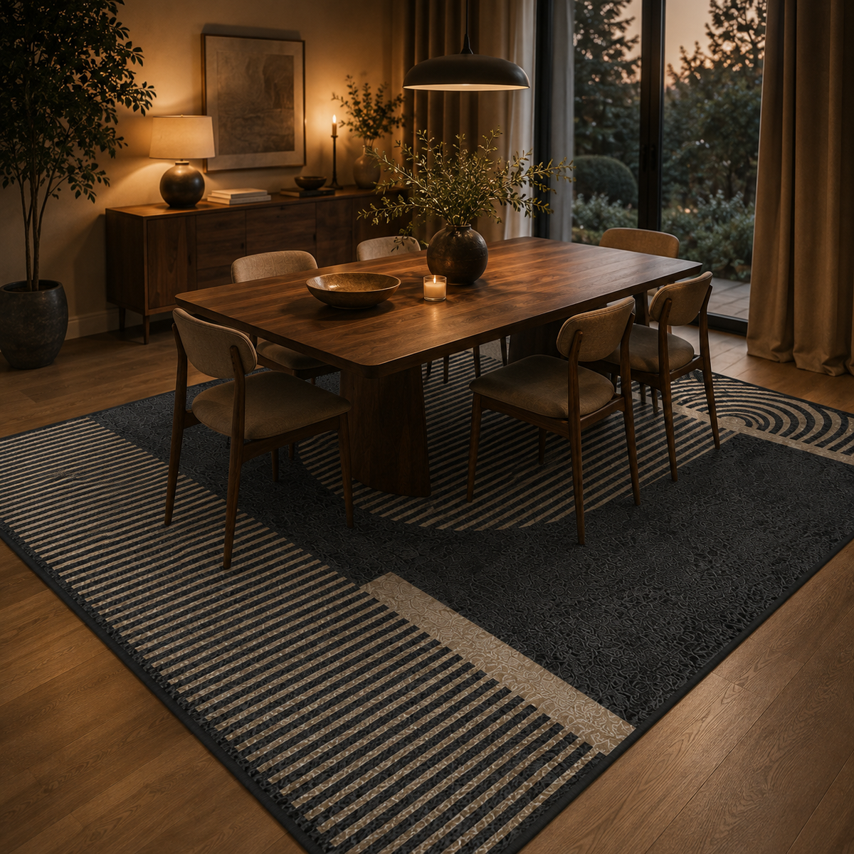 Tapis design gris