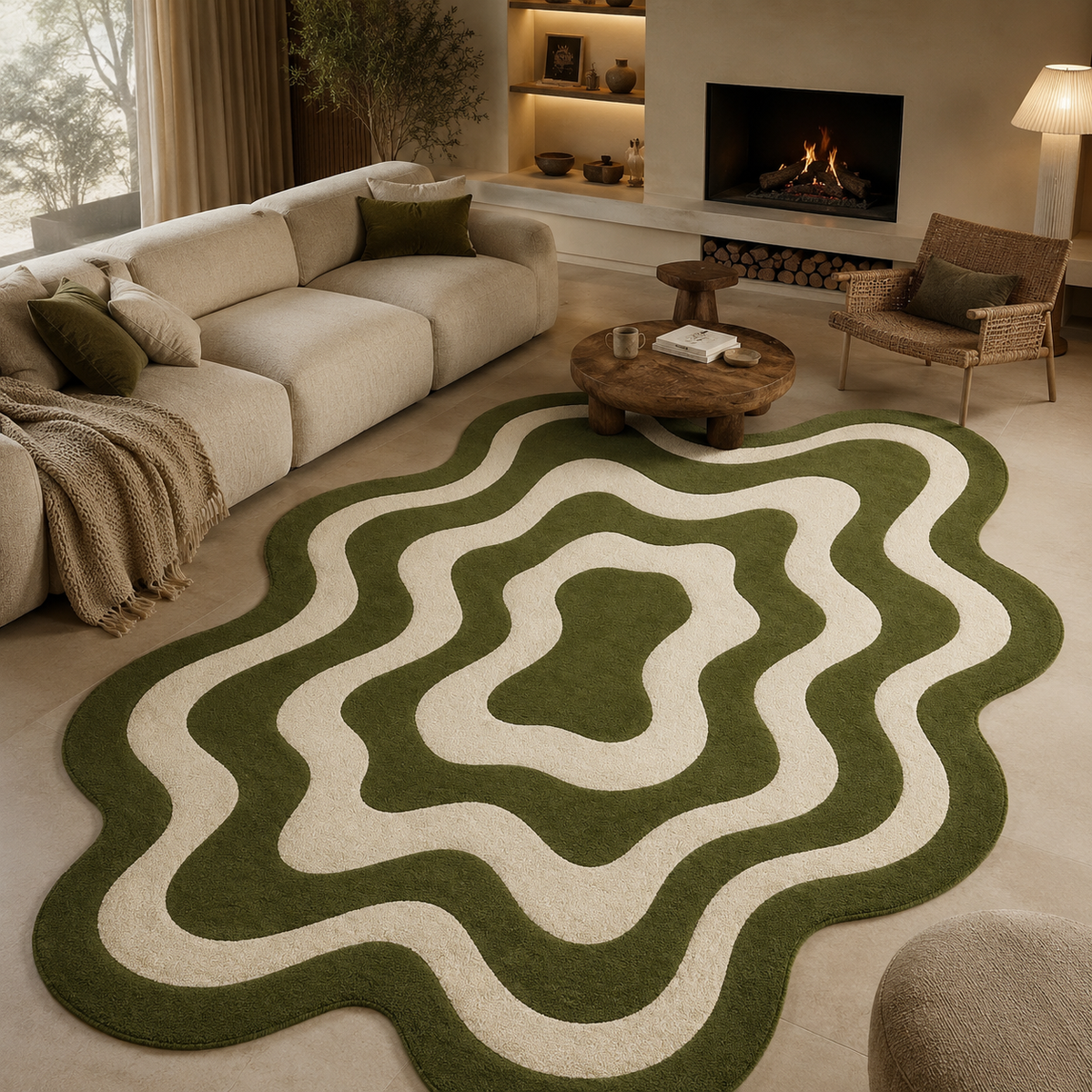 Tapis design vert