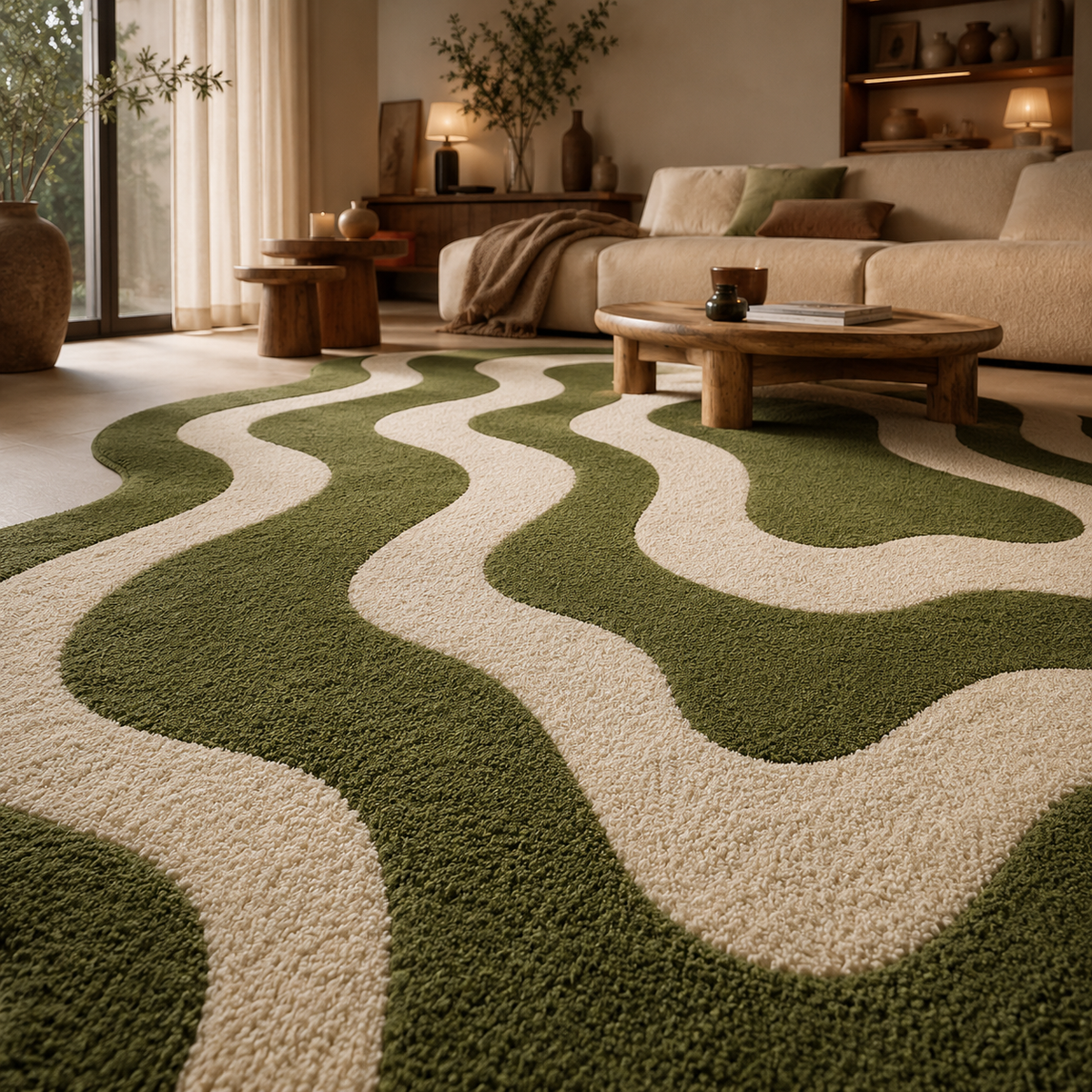 Tapis design vert