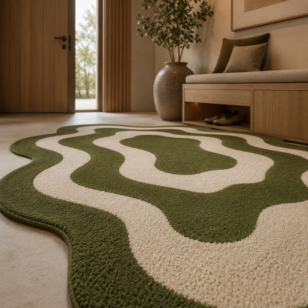 Tapis design vert