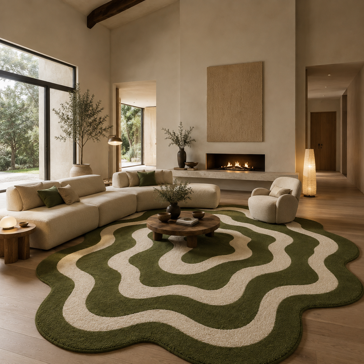 Tapis design vert