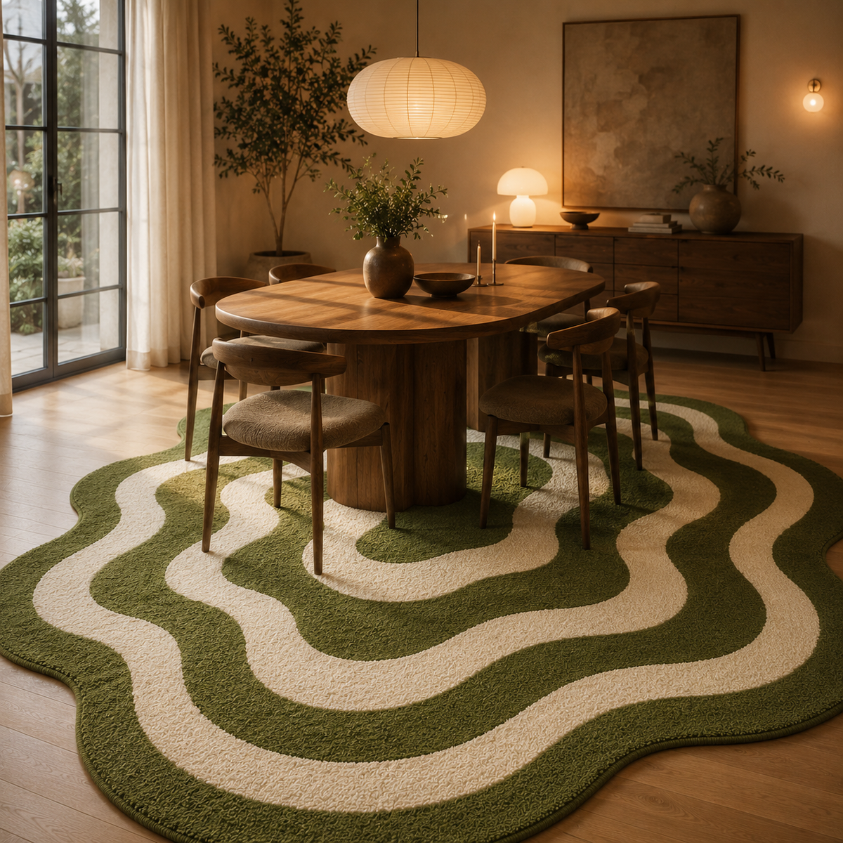 Tapis design vert