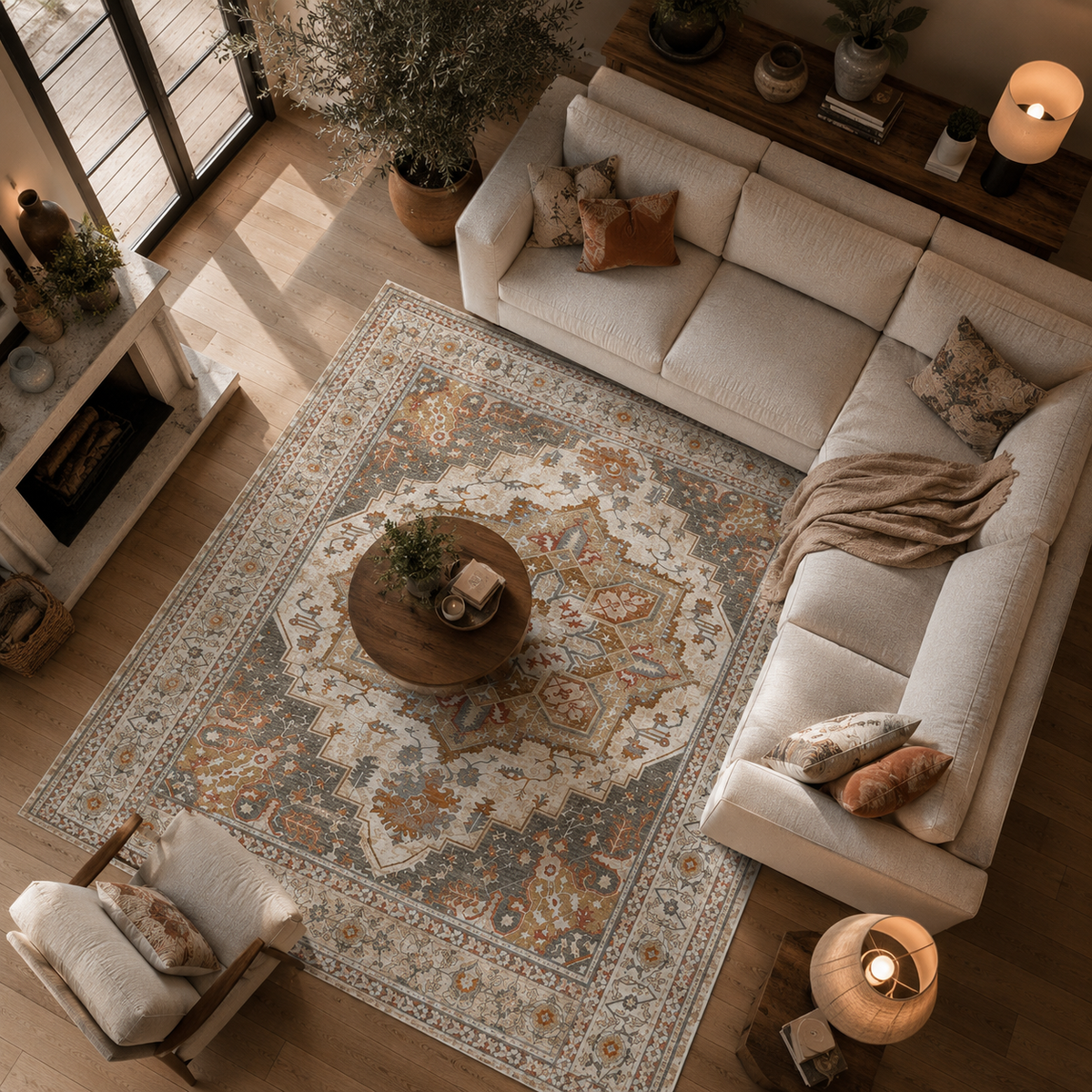 Tapis effet vintage