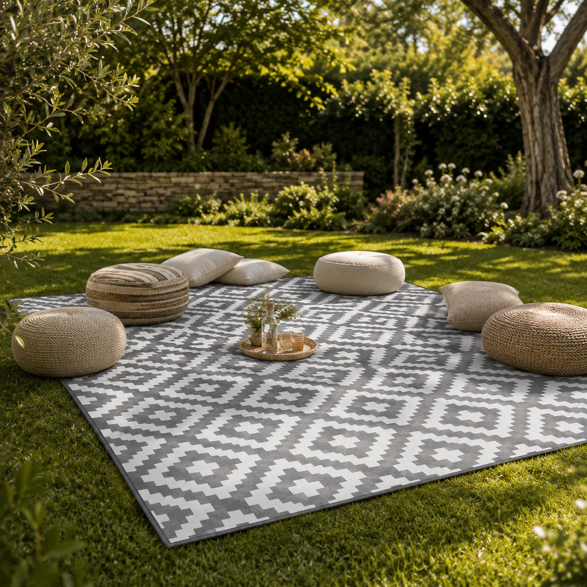 Tapis extérieur gris