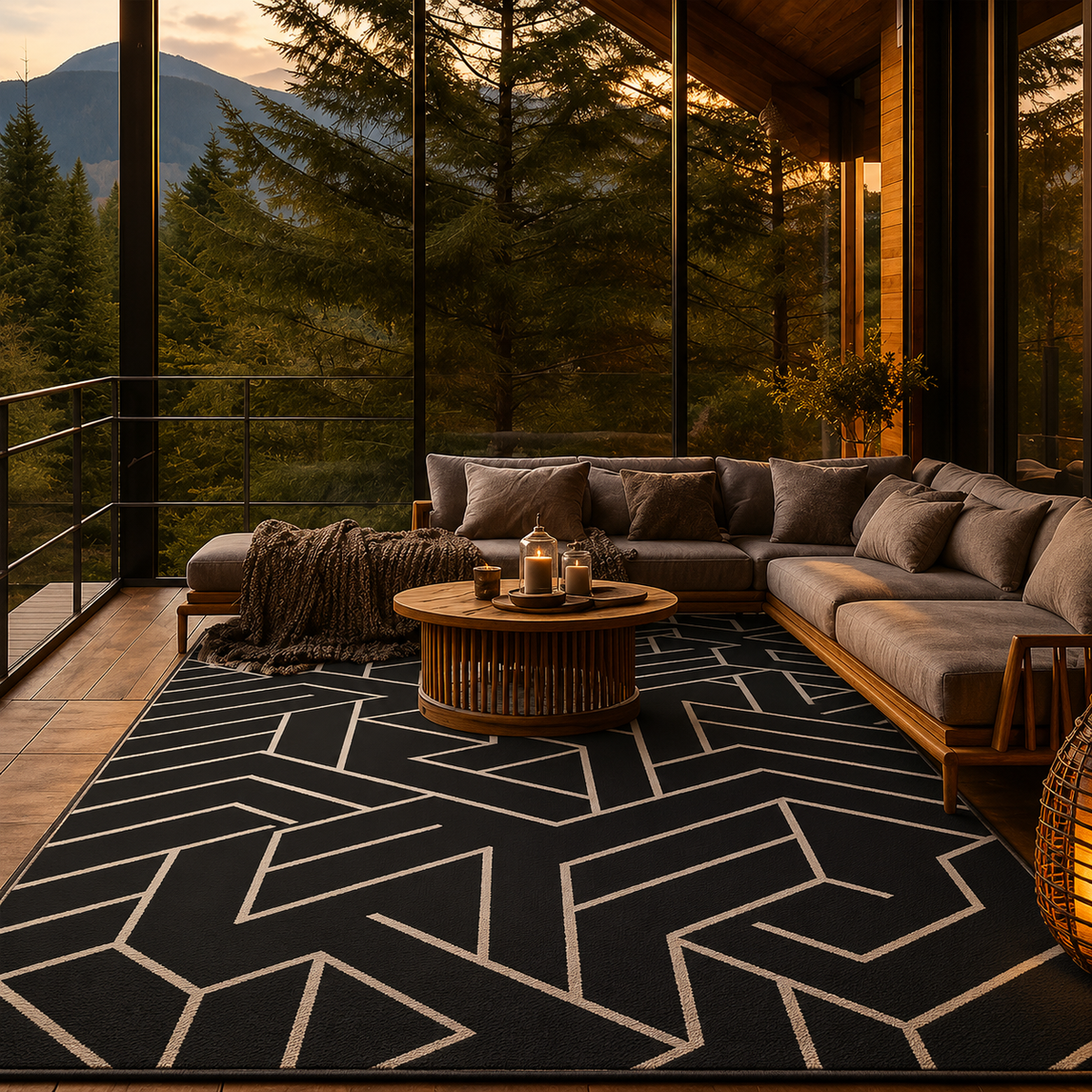 Tapis extérieur noir