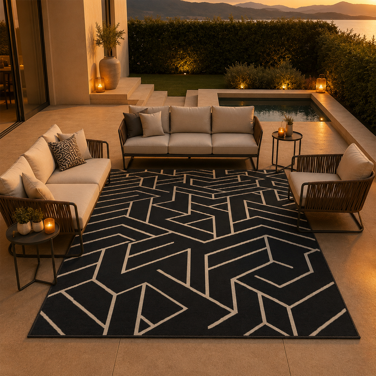 Tapis extérieur noir