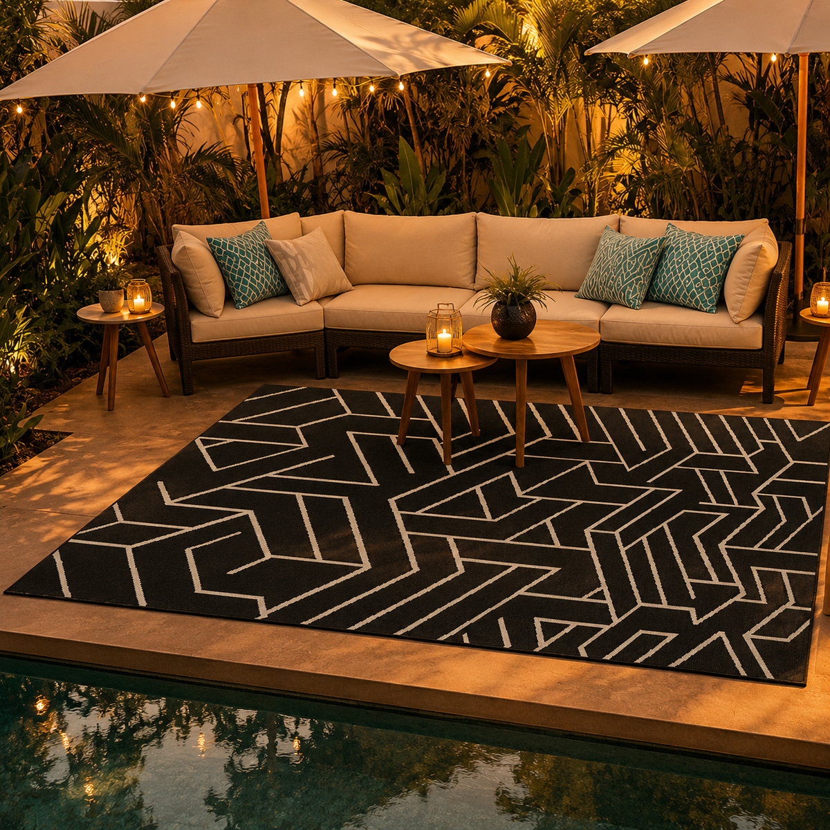 Tapis extérieur noir