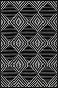 Tapis extérieur noir et blanc