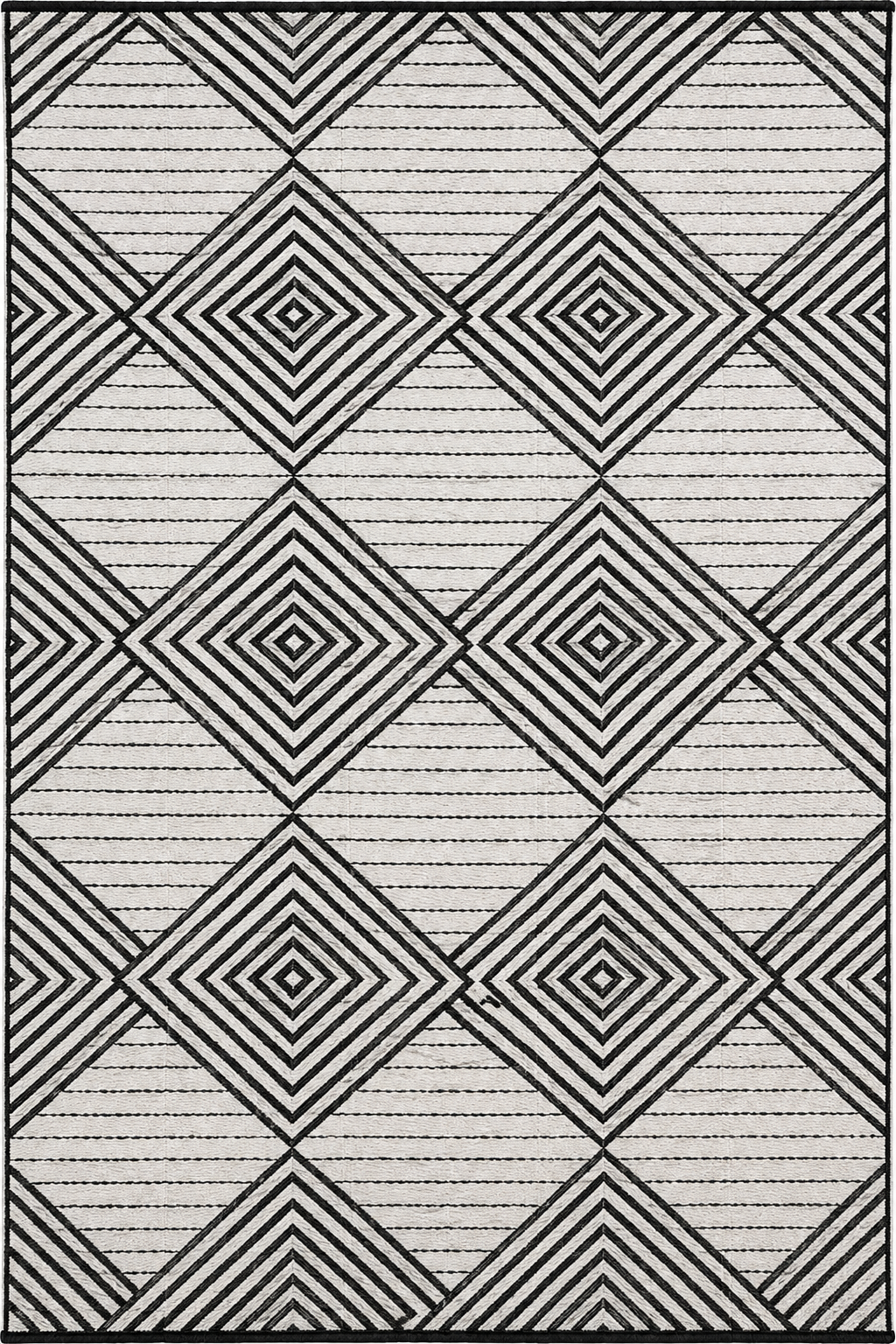 Tapis extérieur noir et blanc