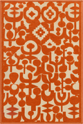 Tapis extérieur orange