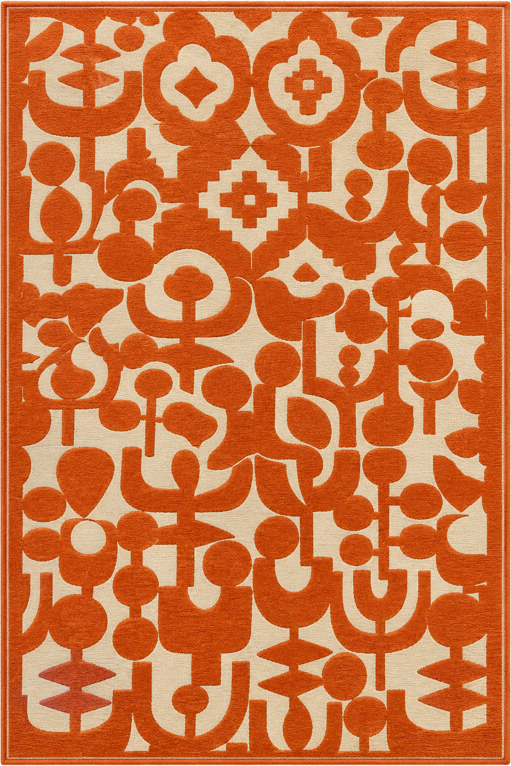 Tapis extérieur orange