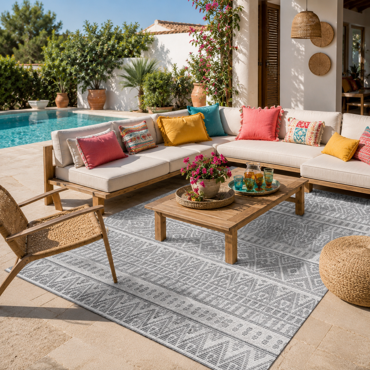 Tapis extérieur résistant à la pluie