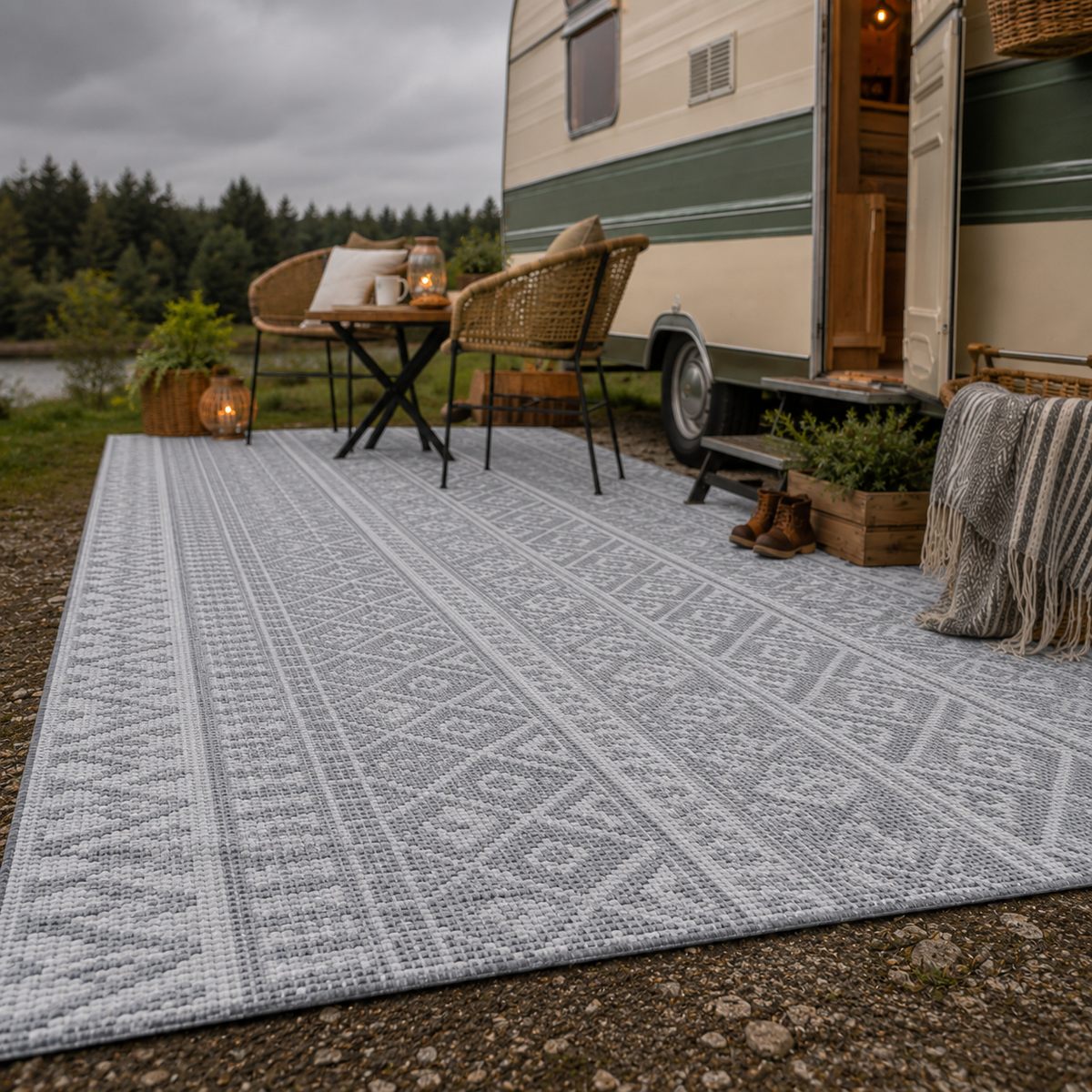 Tapis extérieur résistant à la pluie