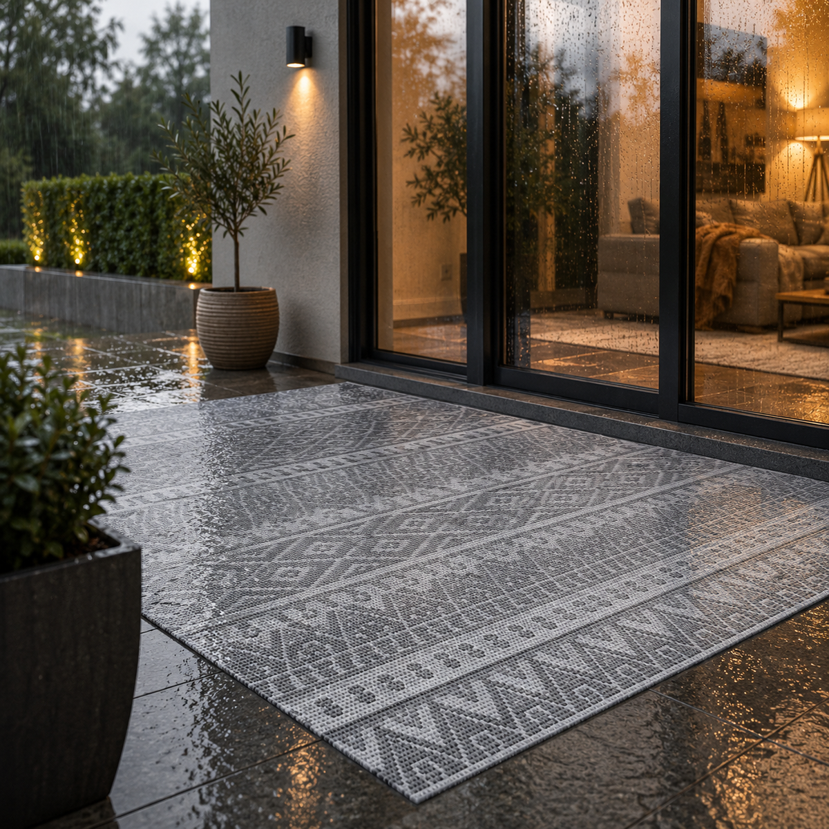 Tapis extérieur résistant à la pluie