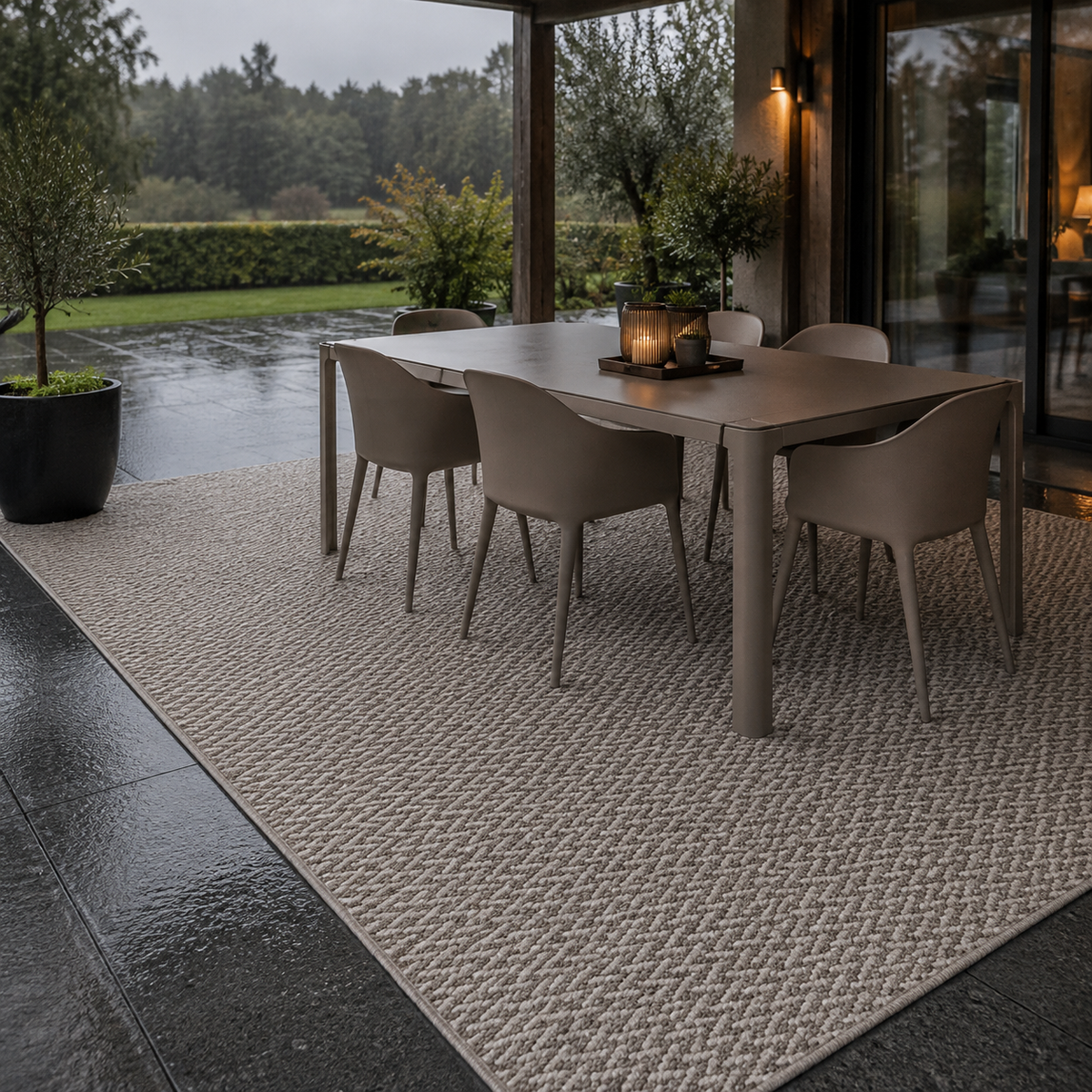 Tapis extérieur terrasse résistant à l'eau