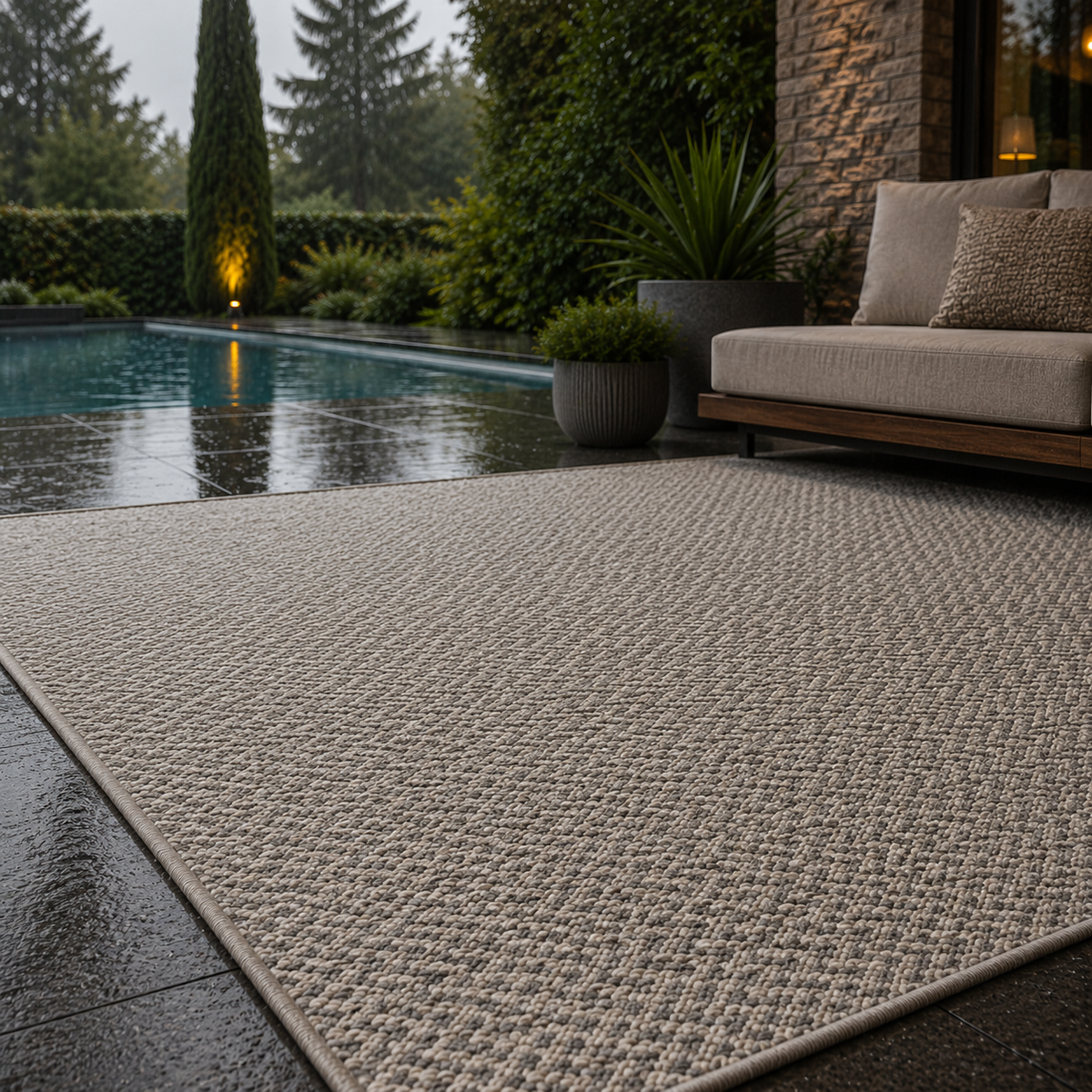 Tapis extérieur terrasse résistant à l'eau