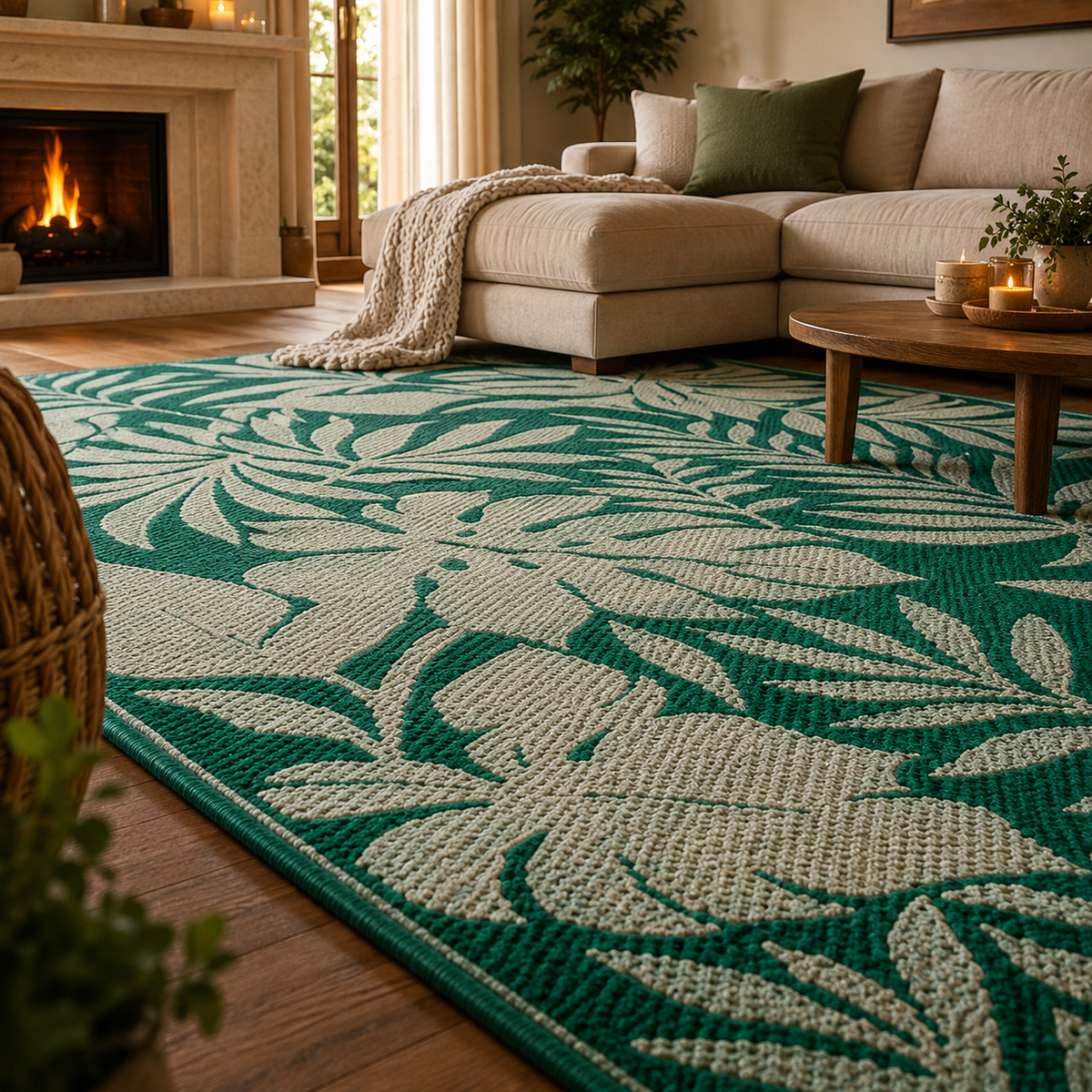 Tapis extérieur vert