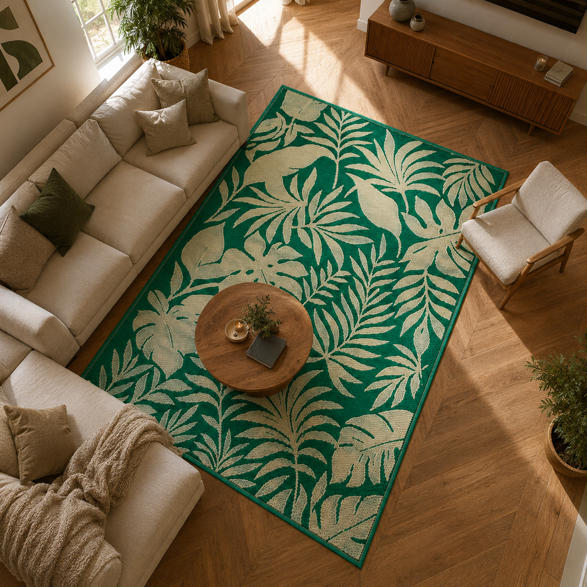 Tapis extérieur vert