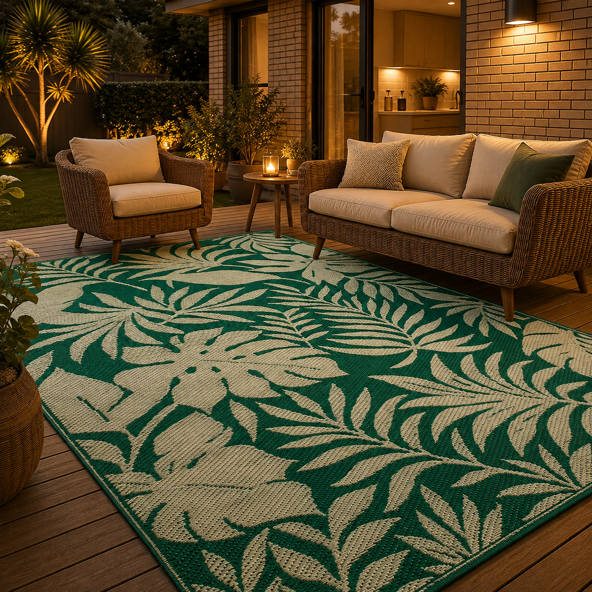 Tapis extérieur vert
