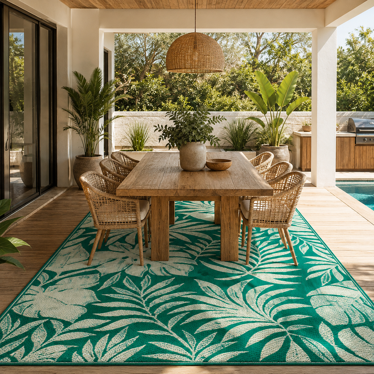 Tapis extérieur vert