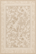 Tapis fleur crème