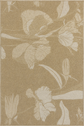 Tapis fleur beige