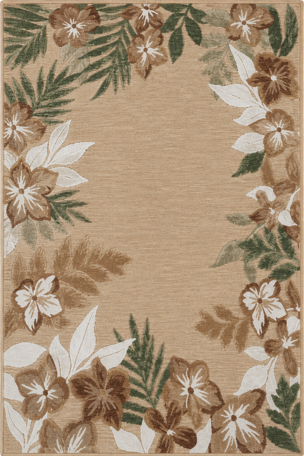 Tapis fleuri vintage
