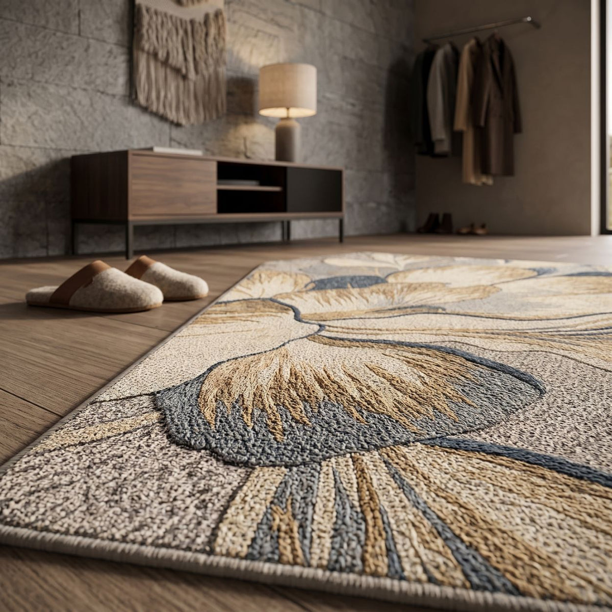 Tapis floral moderne