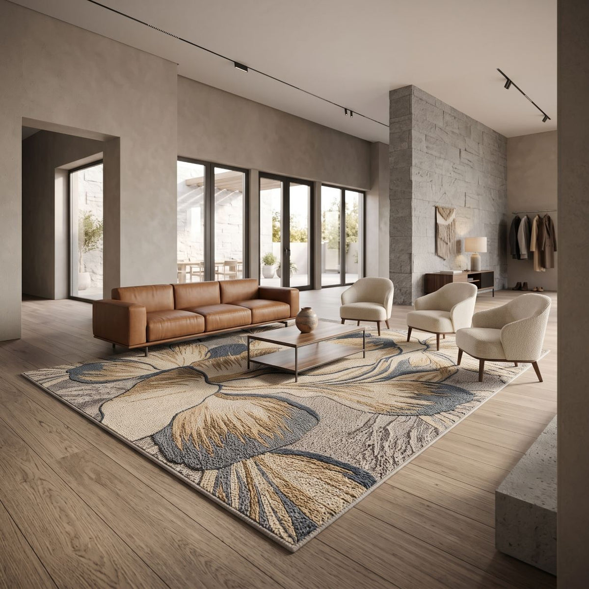 Tapis floral moderne