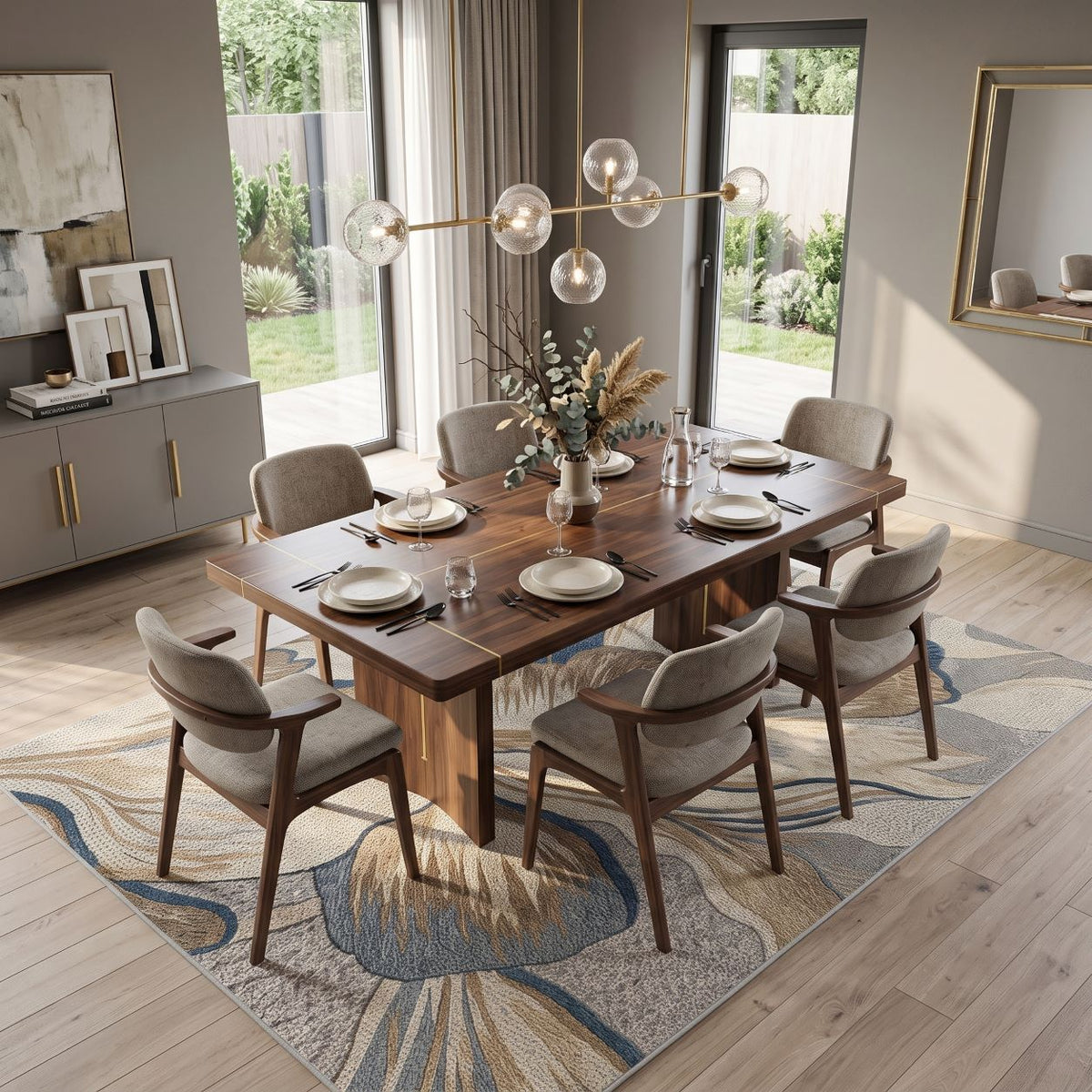 Tapis floral moderne