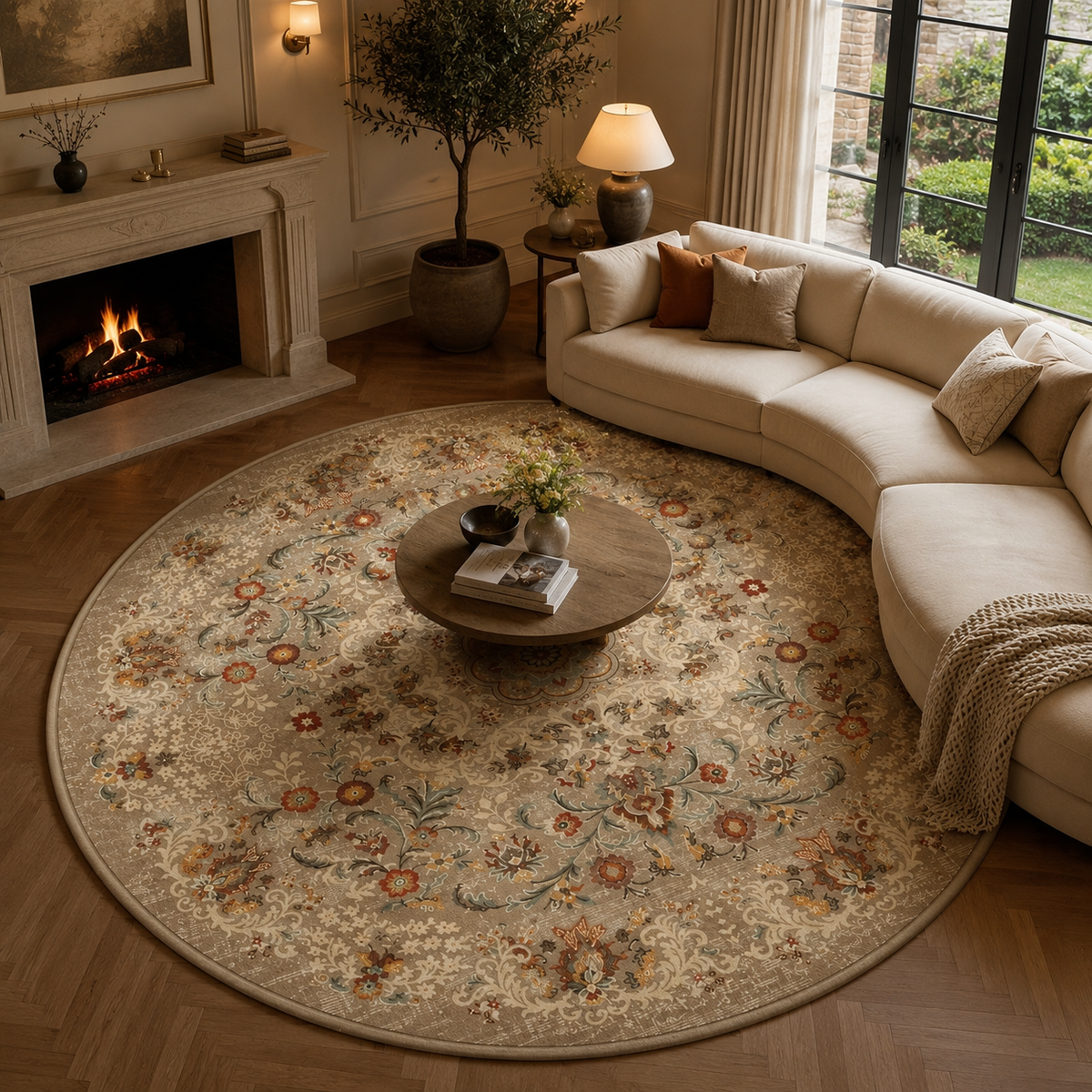 Tapis floral vintage