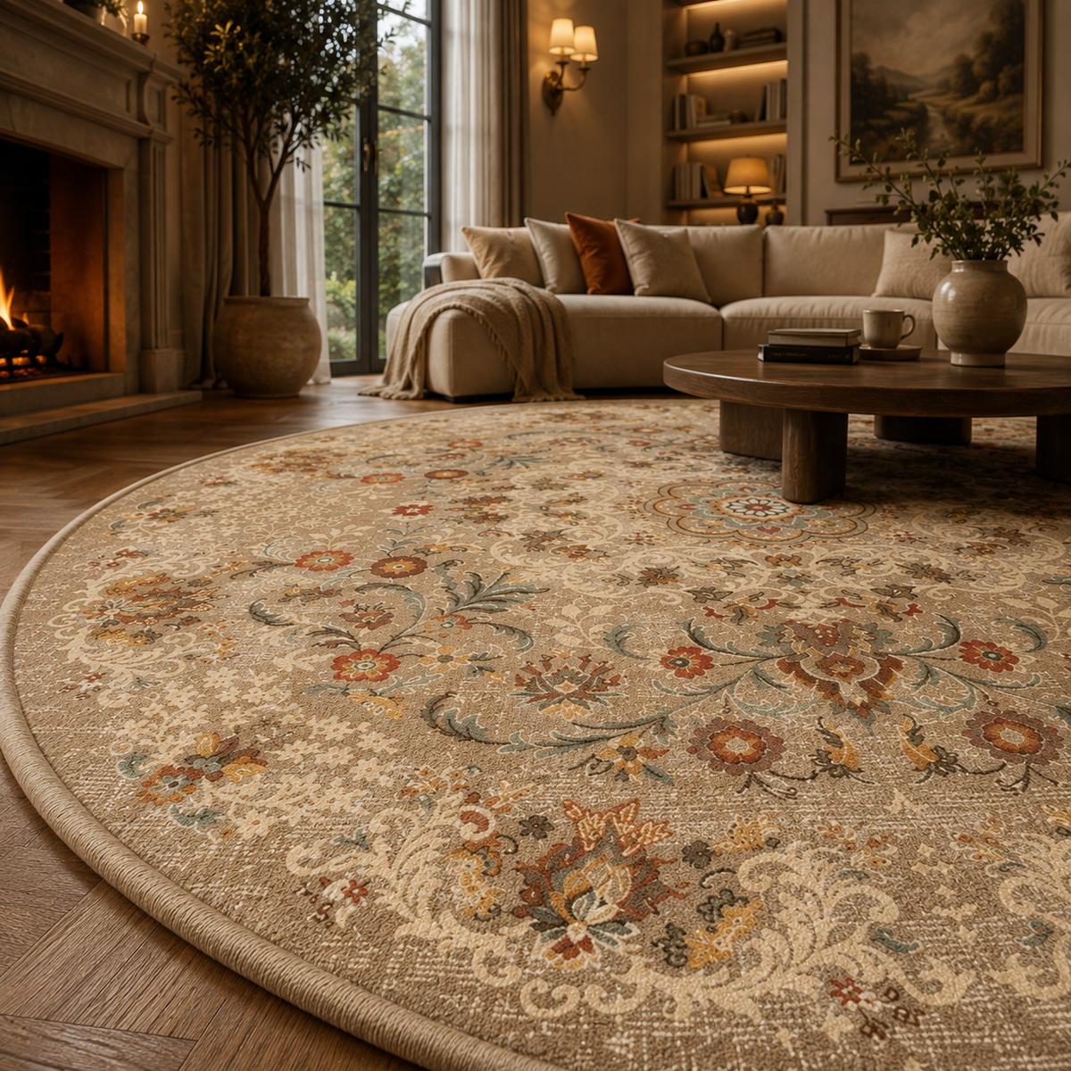 Tapis floral vintage