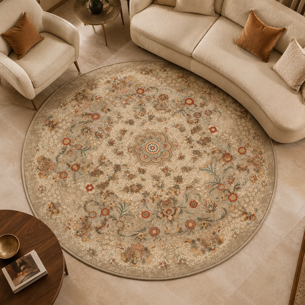 Tapis floral vintage