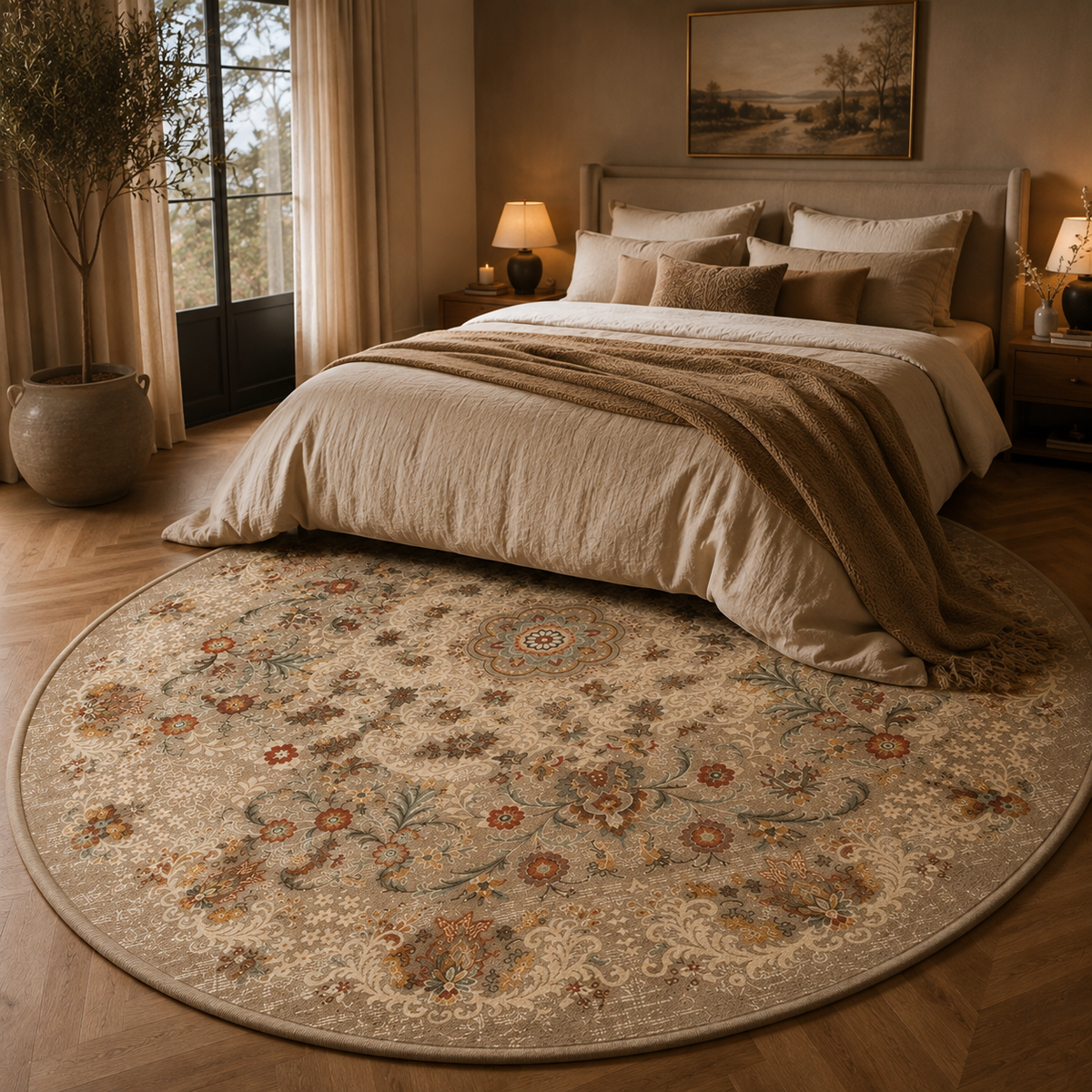 Tapis floral vintage