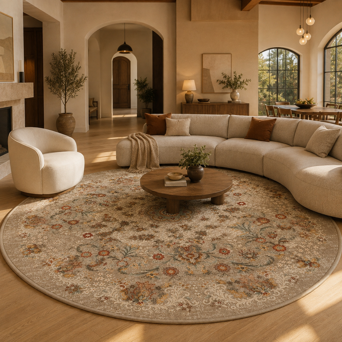 Tapis floral vintage