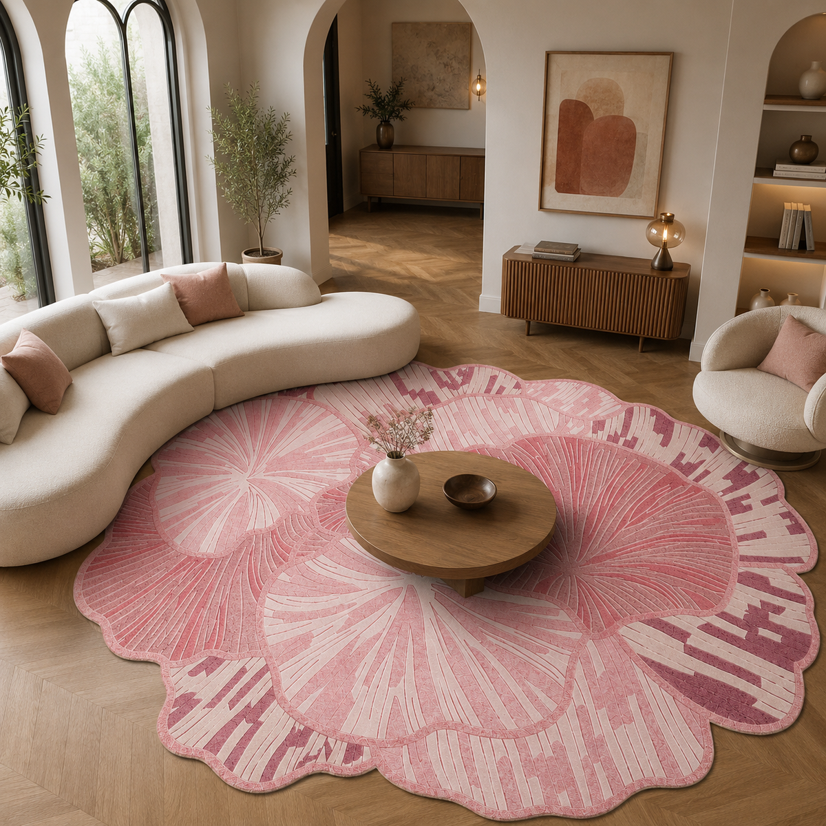 Tapis forme fleur
