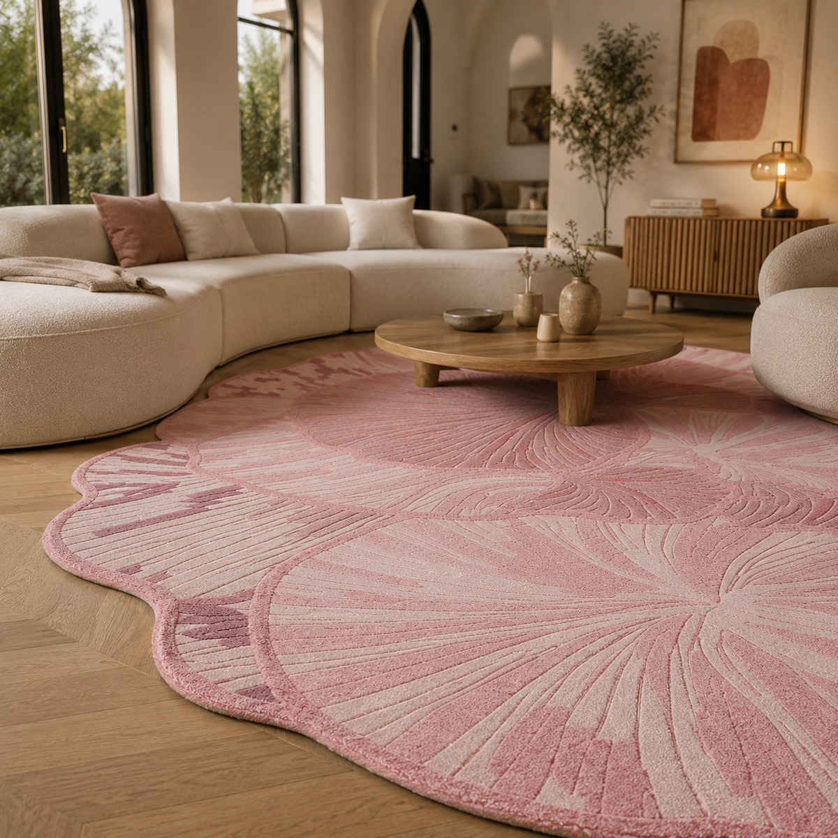 Tapis forme fleur