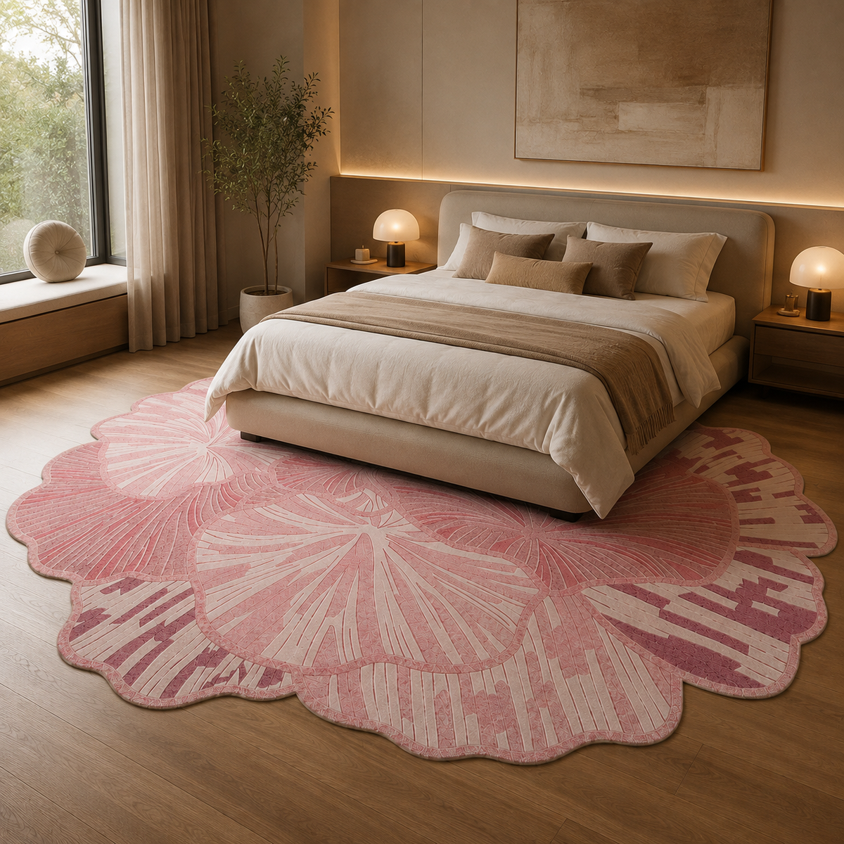 Tapis forme fleur