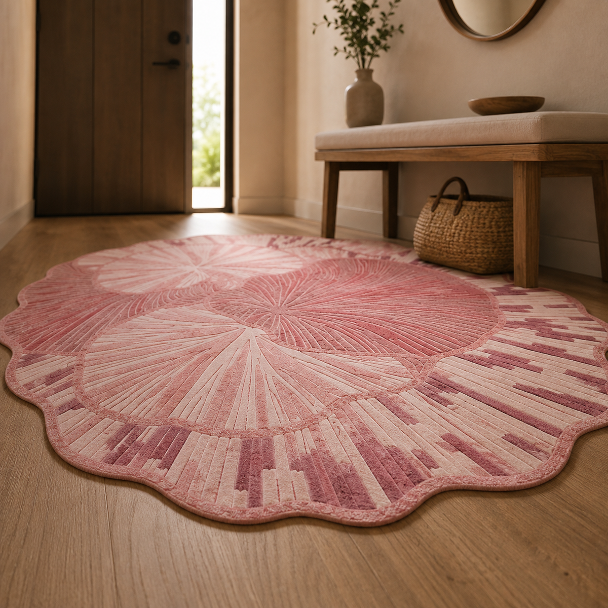Tapis forme fleur
