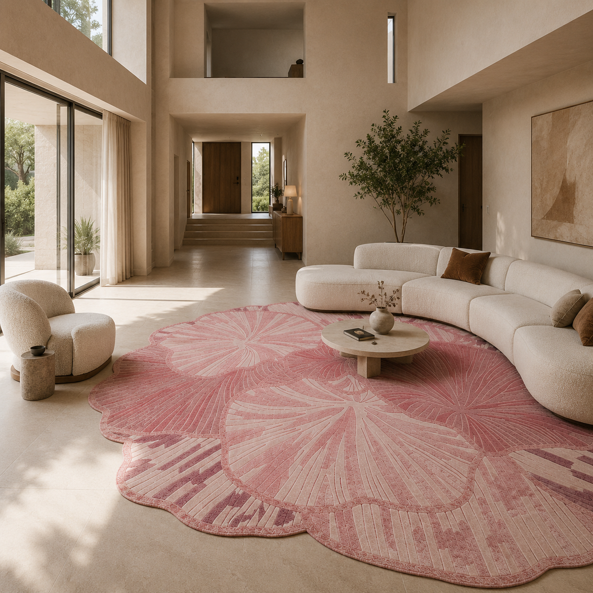 Tapis forme fleur