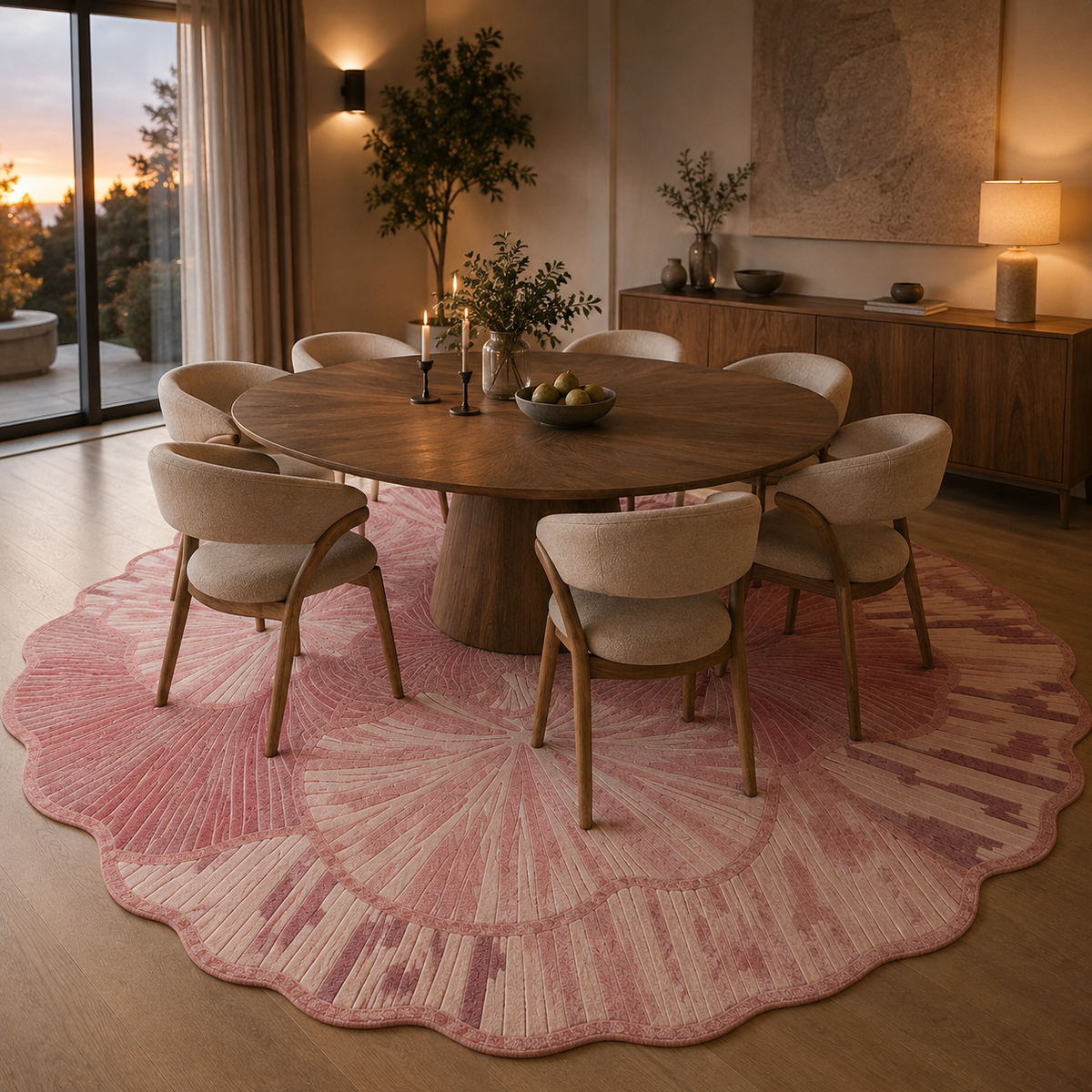 Tapis forme fleur
