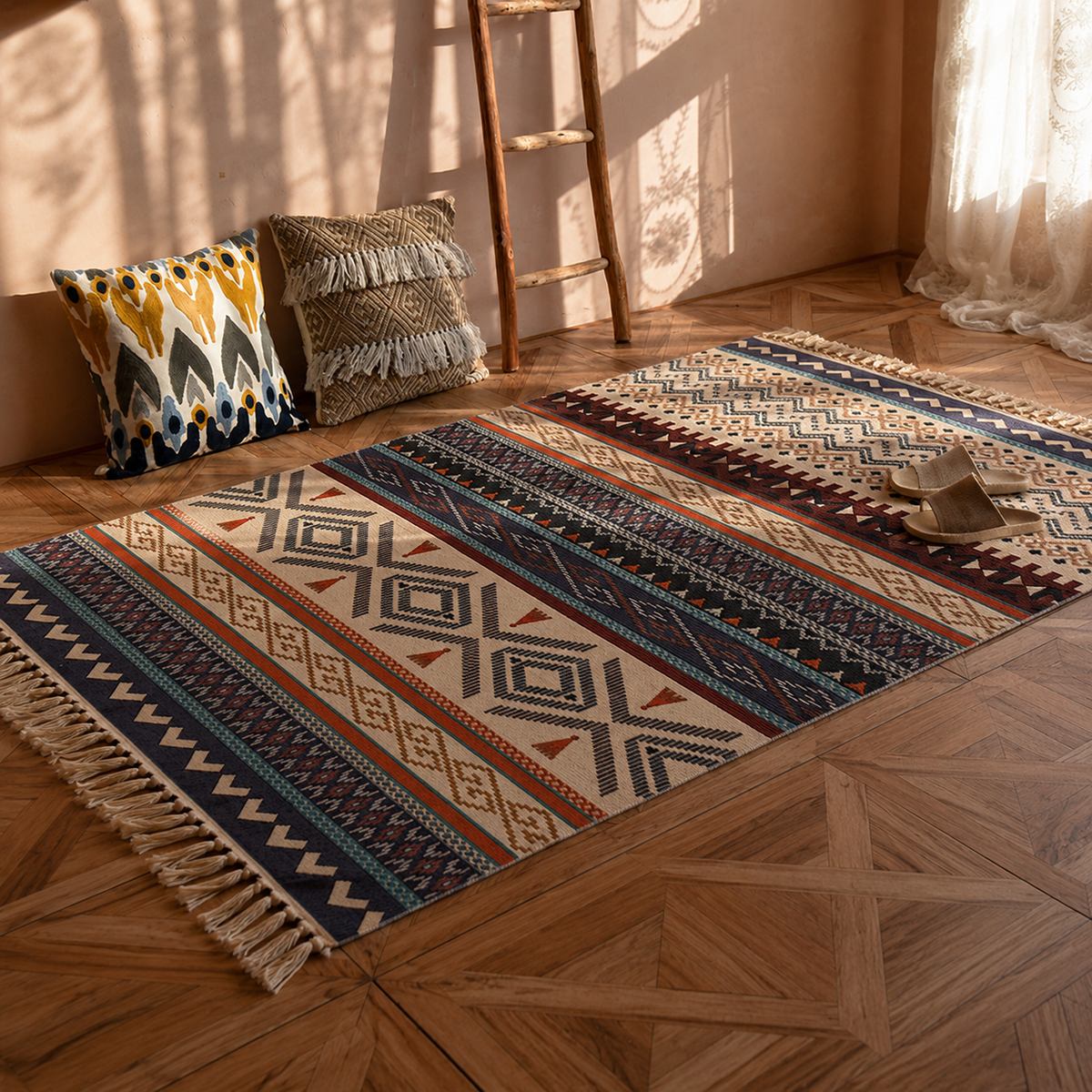 Tapis kilim multicolore