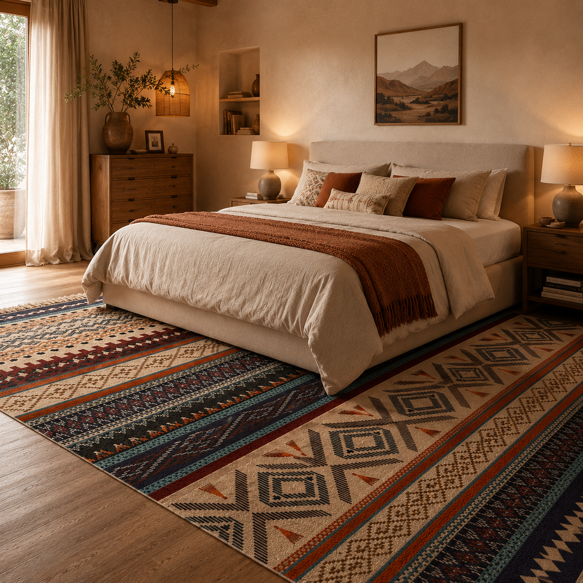 Tapis kilim multicolore
