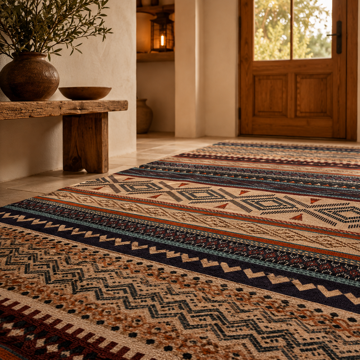 Tapis kilim multicolore