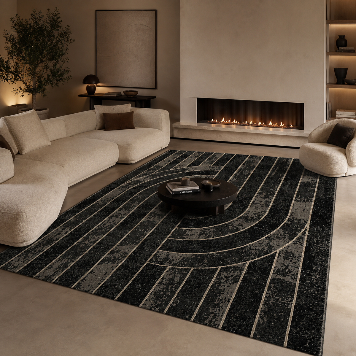 Tapis noir design