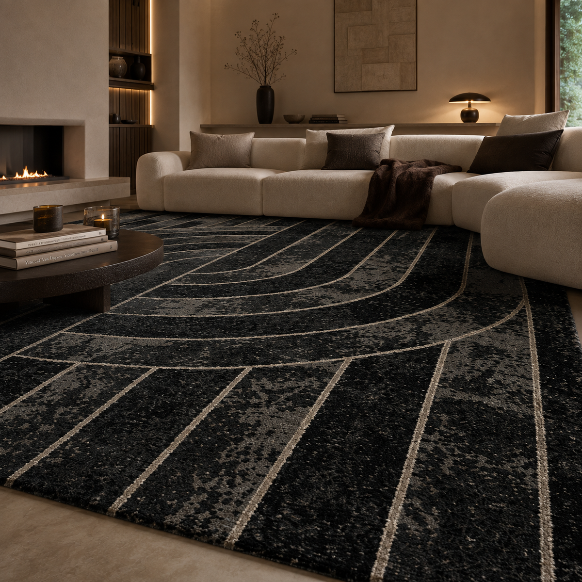 Tapis noir design