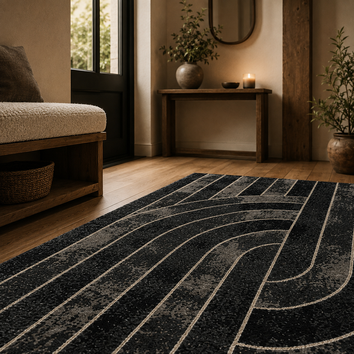 Tapis noir design