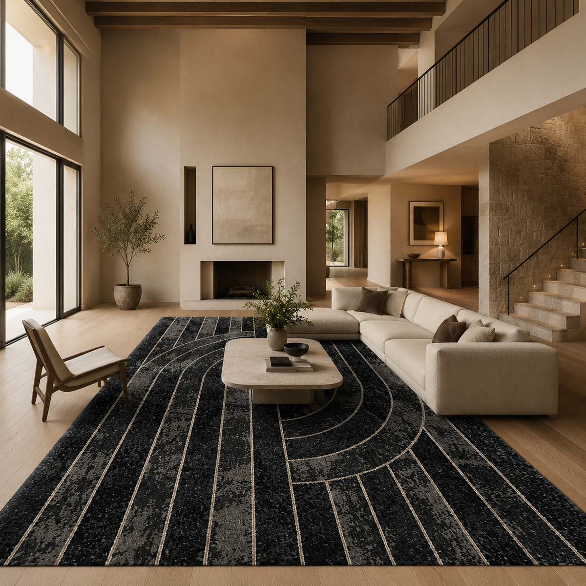 Tapis noir design
