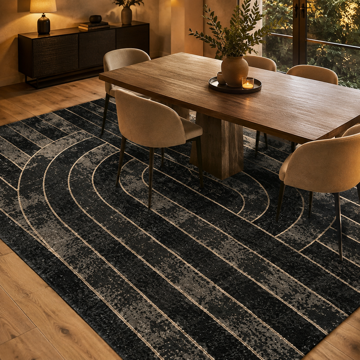 Tapis noir design